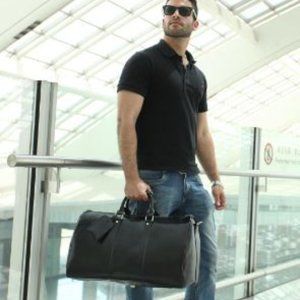 Leather travel bag